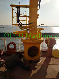 Steel Structures Stiff Boom Marine Crane High Durability Overload Protection
