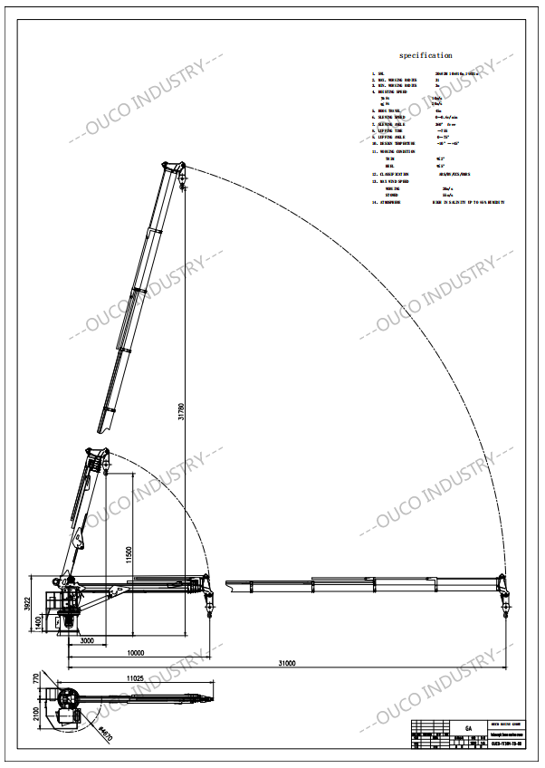 望遠鏡のジブ クレーン概要の整理